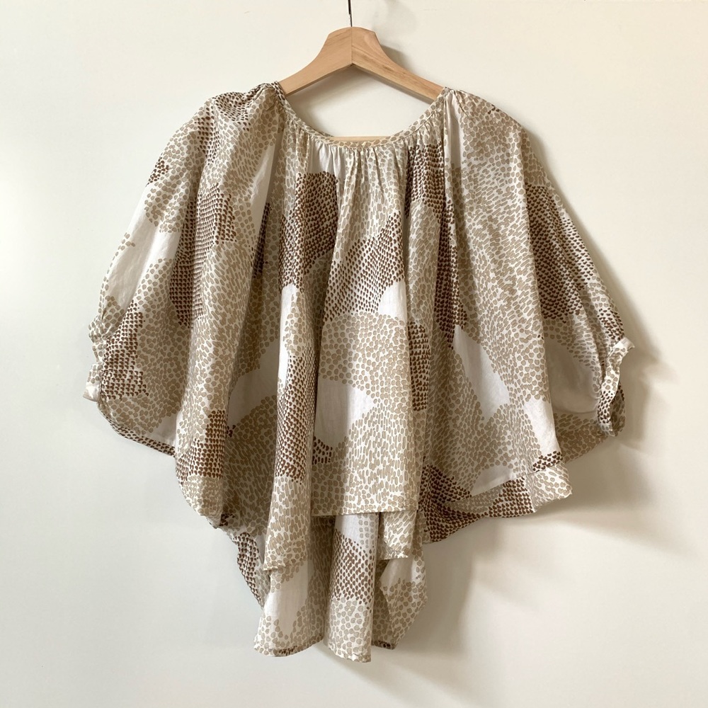 Maeve Couers Hearts Batwing Boho Top Blouse XS